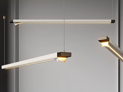 Modern Pendant Lights With Sleek Linear Design And Warm Lighting For Contemporary Interiors 3d model