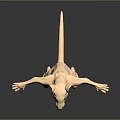 Anthropomorphic Mouse 3D Model as Game and Movie Character with Standing Pose and Outstretched Arms