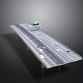Detailed Highway Bridge Model With Multiple Traffic Lanes Vehicles And Roadway Structure 3d model