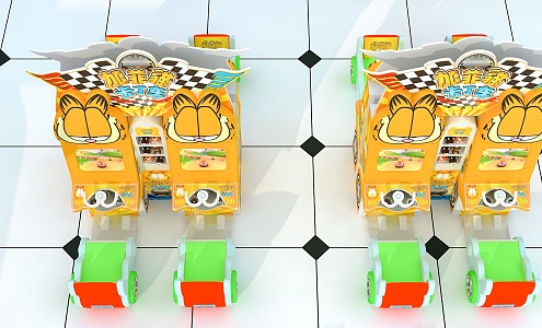 Modern game cartoon amusement park children 3d model