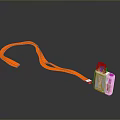 Portable USB Flash Drive With Orange Lanyard For Computer Accessory Design