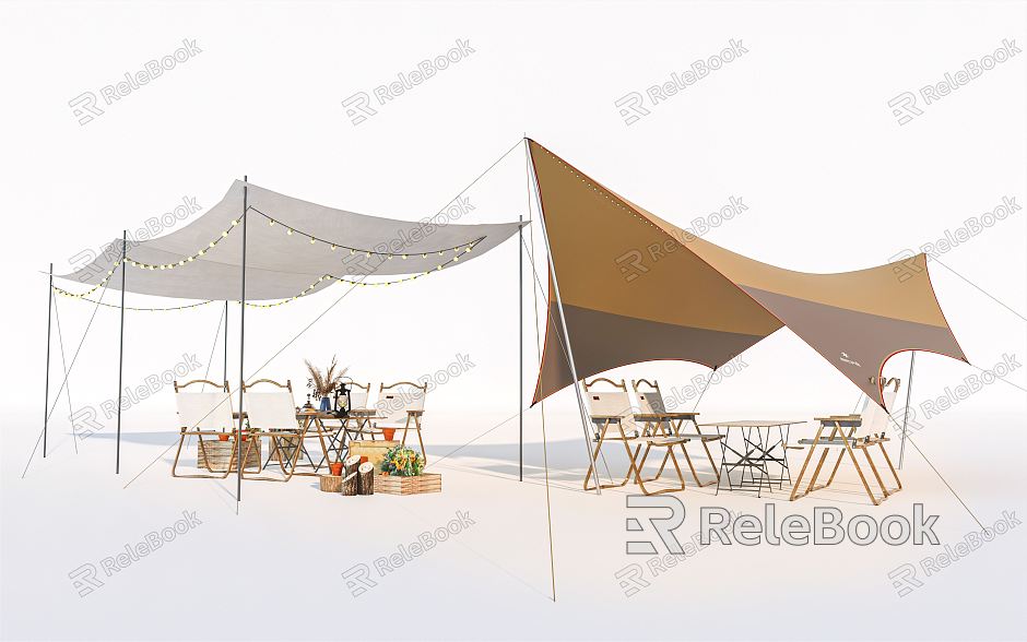 Modern Tensioned Film Camping Tent Sky Curtain Camping Equipment Barbecue Outdoor Table and Chair Camping Table and Chair model