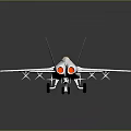 Modern White Fighter Jet Model With Yellow Canopy And Detailed Design