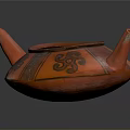 Handcrafted Traditional Red Pottery Teapot Sculpture With Intricate Black Carved Patterns