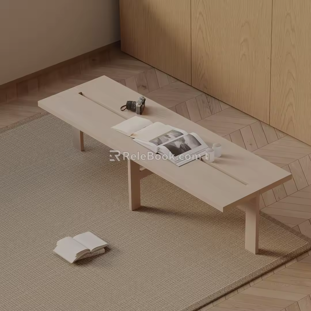 Modern shoe changing stool 3d model
