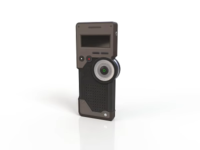 Handheld Digital Audio Recorder With Screen Lens And Control Buttons 3d model