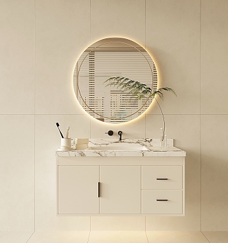 Modern Washbasin Bathroom Cabinet Bathroom Cabinet Combination Bathroom Small Pieces 3d model