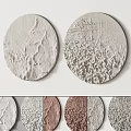 Circular Textured Wall Decor Pieces In Multiple Textures And Colors 3d model