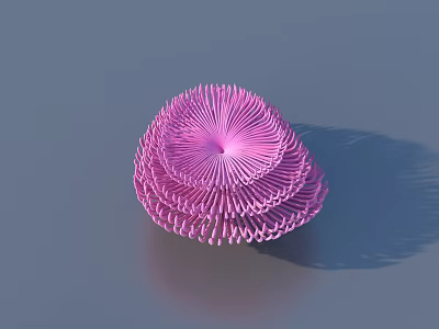 Elegant Pink Layered Petal Design Decorative Household Item For Home Decor 3d model