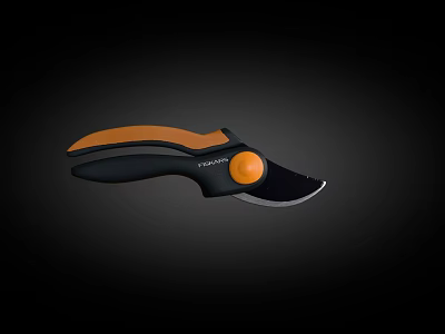 Ergonomic Orange Black Handle Folding Utility Knife With Durable Stainless Steel Blade For Hardware Work 3d model