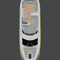 Modern Luxury White Yacht Exterior Design With Deck Railing And Cockpit