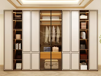 Wardrobe Design Wardrobe Effect Diagram Wardrobe Coat Cabinet Design Coat Cabinet 3d model