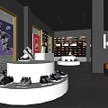 Nike Brand Retail Store Interior With Shoes Display And Decorative Elements 3d model