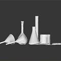 Daily Life Glassware Collection With Beakers Flasks Graduated Cylinders And Test Tubes