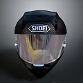 Motorcycle Helmet SHOEI Black Carbon Fiber Shell With Clear Visor
