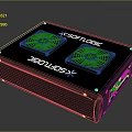 SOFTLOGIC Black Home Electronic Device Featuring Two Cooling Fans And Interface Ports 3d model