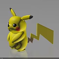 Pikachu Yellow Character Figure With Black Tipped Ears Red Cheeks And Lightning Bolt Tail