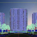 Modern High Rise Residential Building With Glass Windows And Surrounding Trees