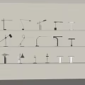 Modern table lamp reading lamp 3d model