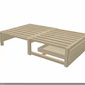 Simple Wooden Bed Frame With Slatted Base And Drawer Storage