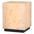 Elegant Modern Marble Table Lamp With Natural Texture And Stable Black Base Design 3d model