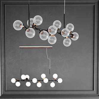 Modern chandelier 3d model