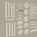 Various Plaster Mouldings With Ornate Patterns Decorative Details And Classic Styles