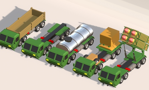 military vehicle cartoon military car equipment 3d model