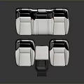 White Leather Public Chairs In Modern Design For Vehicle Seating With Multiple Units