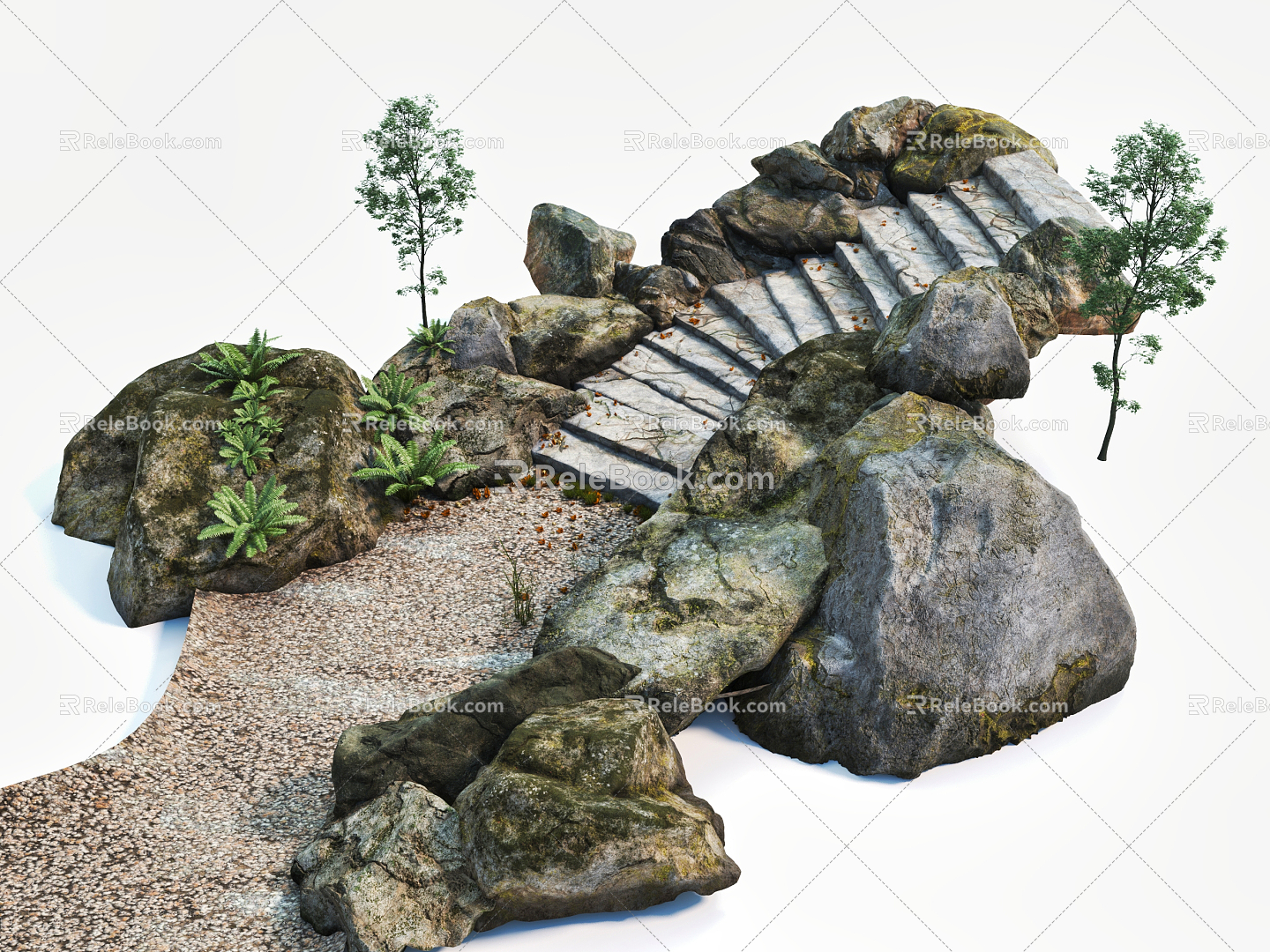 Modern Stone Nature 3d model