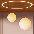 Modern spherical decorative chandelier 3d model