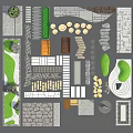 Various Stepping Stones Design For Garden Landscape With Green Plants And Stone Materials
