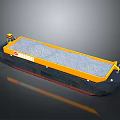 Yellow Flat Bottom Barge Water Transport Vehicle Transporting Gravel Cargo Efficiently