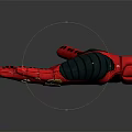 Trendy Red and Black Sport Gloves with Black Palm Design and Finger Dot Accents
