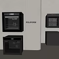 Sleek Poliform Black Built In Modern Kitchen Appliances With Contemporary Design