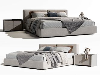 Modern Double Bed 3d model