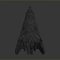 Futuristic Cosmic Spacecraft With Metallic Exterior And Red Circular Components