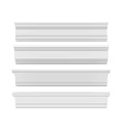 White Decorative Moldings With Various Profiles For Interior Architectural Design