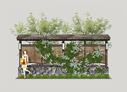 Modern Vine Climbing Vine Plant 3d model