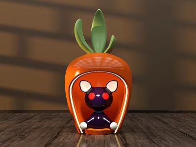 Modern Meichen Cartoon Radish Animal Interactive Film Area Commercial Meichen 3d model