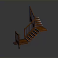 Wooden Staircase Design With Handrail And Steps For Interior Spaces