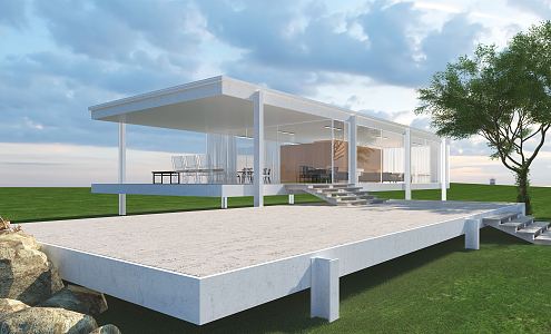 Modern Villa Classic Villa Farnsworth 3d model