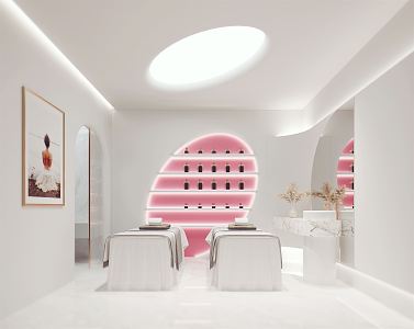 Modern spa beauty salon beauty room 3d model