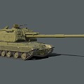 Self-propelled howitzer Soviet 2S19 tank self-propelled gun 3d model