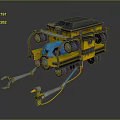 Mech Warrior Mech Soldier Machine Battlearm Mechanical Battlearm Machine Fighter Robot 3d model