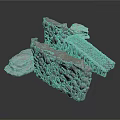 Detailed Architectural Stone Wall Construction With Segments Blocks And Textured Surfaces
