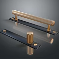 Golden Decorative Handles With Black Base Modern Home Living Accessories Design