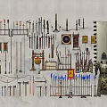 Medieval Weapon Collection Featuring Swords Bows Arrows Axes Shields and Armor 3d model