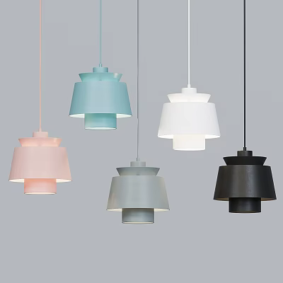 Modern Stylish Pendant Lights With Various Colors And Contemporary Hanging Designs 3d model