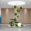 Elevator aisle view 3d model